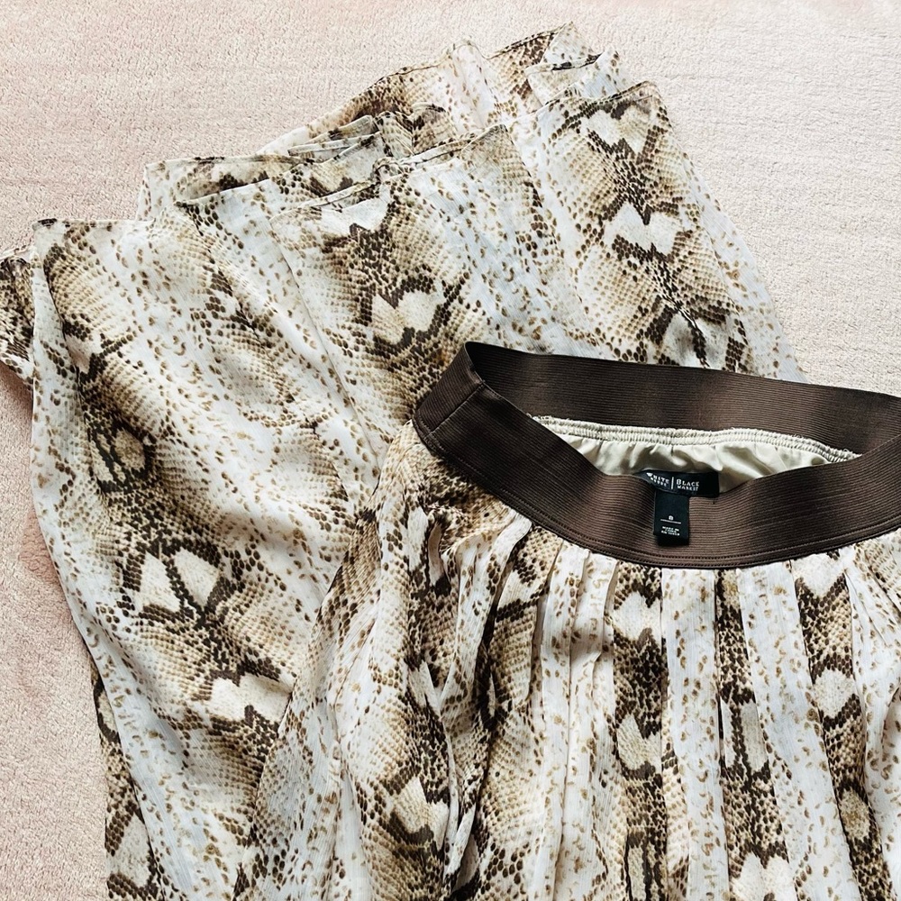 White House Black Market Snake Print Maxi Skirt - Picture 5 of 6